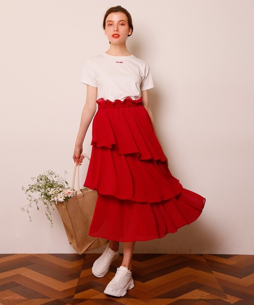 Seemi. byNICECLAUP（ シーミーバイナイスクラップ）の「Seemi Tee（Tシャツ/カットソー・レディース・ホワイト/ブラック/レッド・FREE）」の15枚目の写真