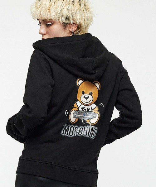 MOSCHINO(モスキーノ)の「【MOSCHINO KIDS】ベアライダースパーカー(ライダースジャケット・レディース・ブラック・12Y/14Y)」の2枚目の写真