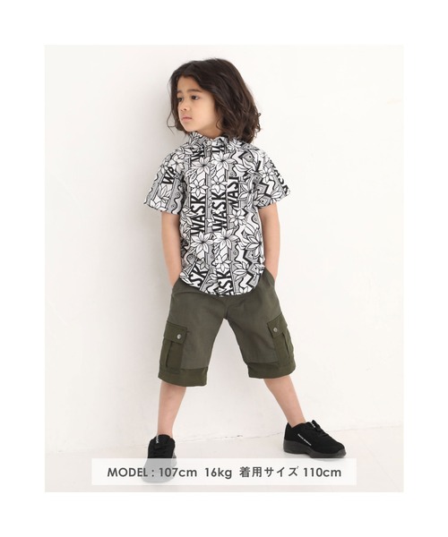 WASK（ワスク）の「WASK/5.5分丈 切り替え シーチング カーゴパンツ (100~160cm)（カーゴパンツ・キッズ・ネイビー/グリーン・130/150/100/120/140/160/110）」の9枚目の写真