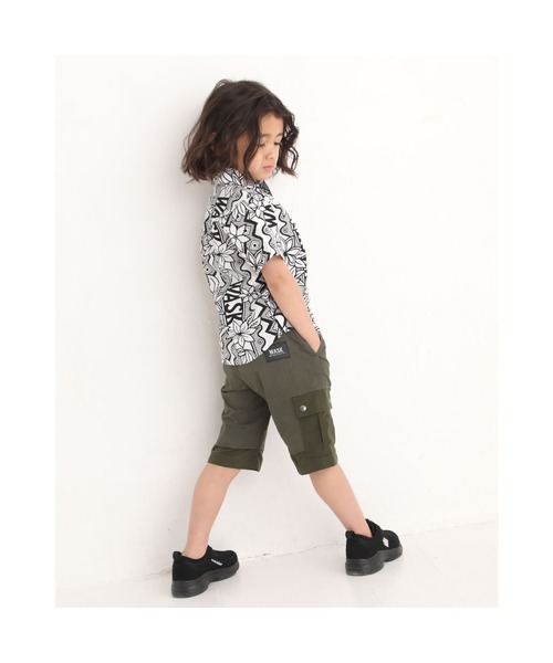WASK（ワスク）の「WASK/5.5分丈 切り替え シーチング カーゴパンツ (100~160cm)（カーゴパンツ・キッズ・ネイビー/グリーン・130/150/100/120/140/160/110）」の6枚目の写真