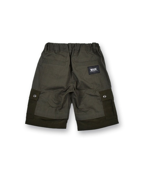 WASK（ワスク）の「WASK/5.5分丈 切り替え シーチング カーゴパンツ (100~160cm)（カーゴパンツ・キッズ・ネイビー/グリーン・130/150/100/120/140/160/110）」の4枚目の写真