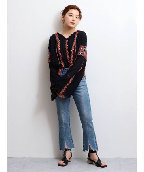 Ungrid（アングリッド）の「スリットストレートデニム（デニムパンツ・レディース・ブルー・24inch/25inch/26inch）」の11枚目の写真