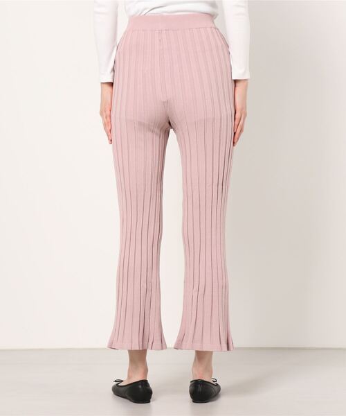 REVEYU（レブユー）の「REVEYU/pleatedknit flarepants（ルームウェア/パジャマ・レディース・ライトピンク/アイボリー・FREE）」の6枚目の写真