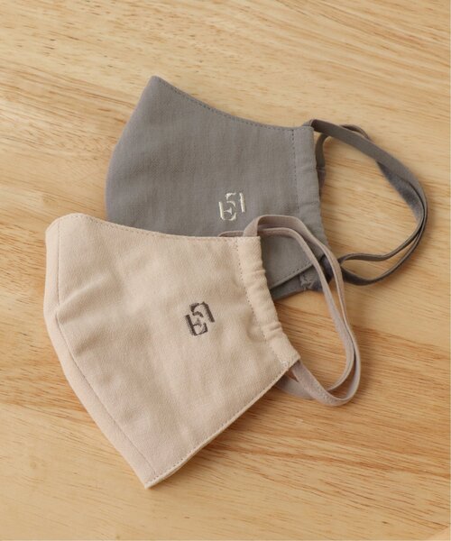 RAY CASSIN(レイカズン)の「EL Embroidery Mask(マスク・レディース・チャコールグレー/ベージュ・FREE)」の14枚目の写真