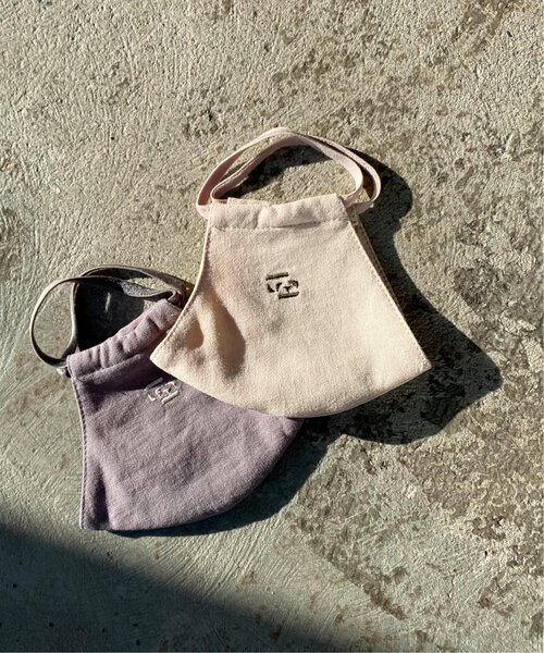 RAY CASSIN(レイカズン)の「EL Embroidery Mask(マスク・レディース・チャコールグレー/ベージュ・FREE)」の15枚目の写真