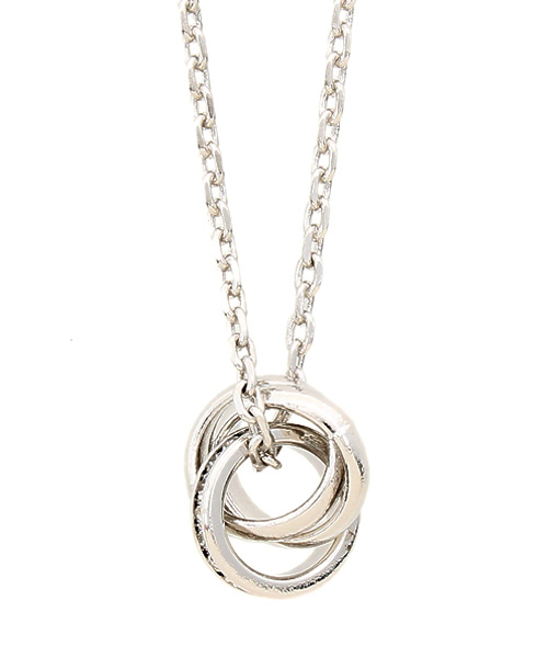 VENCEEXCHANGE（ヴァンスエクスチェンジ）の「CONダブルリングネックレス（ネックレス・メンズ・ブラック/シルバー・FREE）」の2枚目の写真