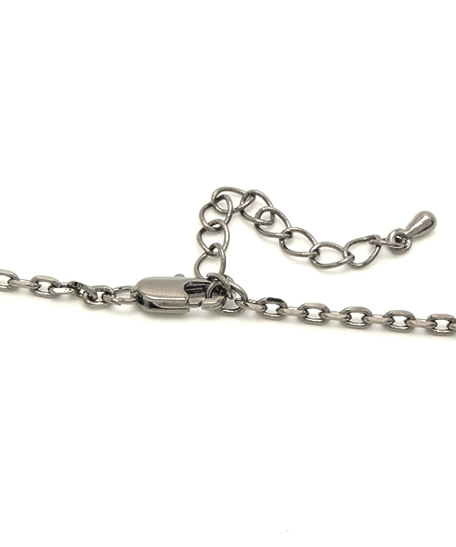 VENCEEXCHANGE（ヴァンスエクスチェンジ）の「CONダブルリングネックレス（ネックレス・メンズ・ブラック/シルバー・FREE）」の5枚目の写真