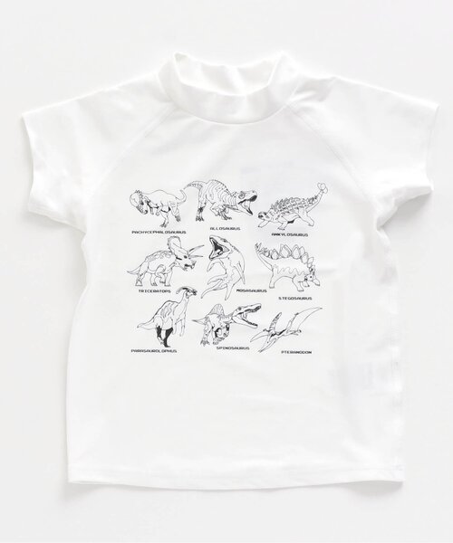 BREEZE（ブリーズ）の「/半袖ラッシュガード_UVカット（ラッシュガード・キッズ・カーキ/イエロー/オフホワイト/ブラック・100/110/120/130/140/80/90）」の2枚目の写真