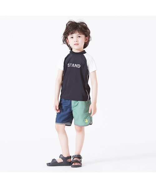 BREEZE（ブリーズ）の「/半袖ラッシュガード_UVカット（ラッシュガード・キッズ・カーキ/イエロー/オフホワイト/ブラック・100/110/120/130/140/80/90）」の14枚目の写真