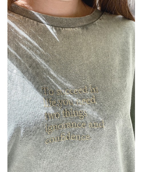 one way（ワンウェイ）の「【oneway Jeans】HARRYUP加工Tシャツ（Tシャツ/カットソー・レディース・ブラック/ダークグリーン/ベージュ/ライトパープル/ライトブルー・FREE）」の15枚目の写真