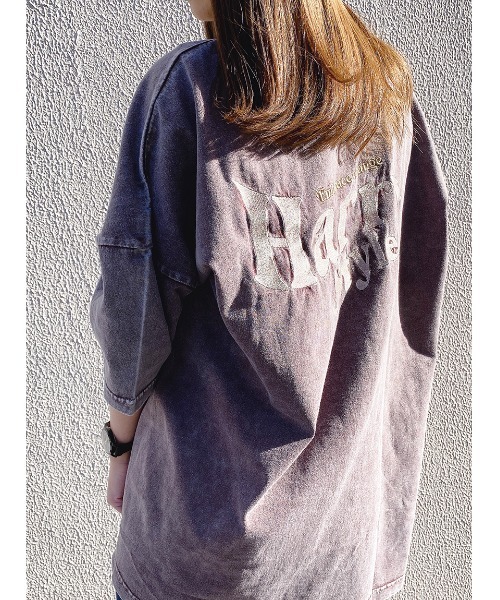one way（ワンウェイ）の「【oneway Jeans】HARRYUP加工Tシャツ（Tシャツ/カットソー・レディース・ブラック/ダークグリーン/ベージュ/ライトパープル/ライトブルー・FREE）」の19枚目の写真