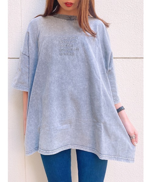 one way（ワンウェイ）の「【oneway Jeans】HARRYUP加工Tシャツ（Tシャツ/カットソー・レディース・ブラック/ダークグリーン/ベージュ/ライトパープル/ライトブルー・FREE）」の17枚目の写真