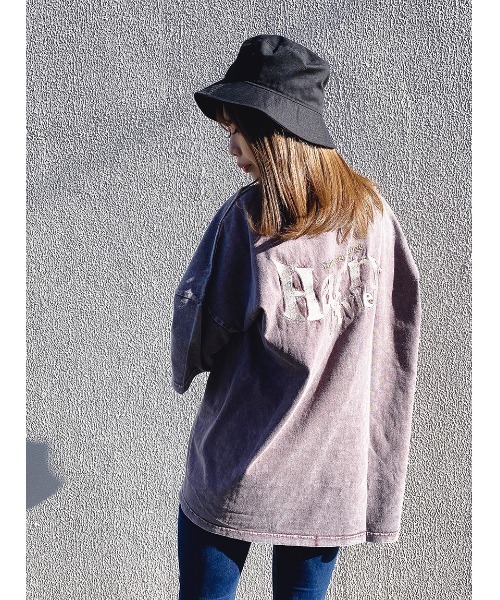 one way（ワンウェイ）の「【oneway Jeans】HARRYUP加工Tシャツ（Tシャツ/カットソー・レディース・ブラック/ダークグリーン/ベージュ/ライトパープル/ライトブルー・FREE）」の20枚目の写真