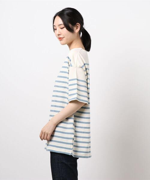 cepo（セポ）の「パネルボーダーＴｅｅ（Tシャツ/カットソー・レディース・グレー/イエロー/サックスブルー・M）」の5枚目の写真