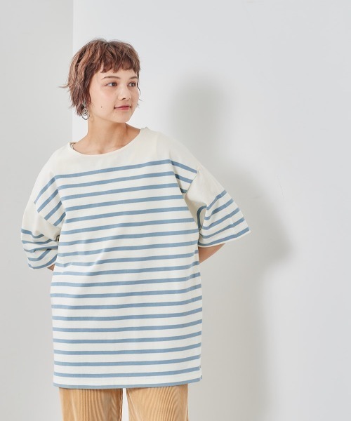 cepo（セポ）の「パネルボーダーＴｅｅ（Tシャツ/カットソー・レディース・グレー/イエロー/サックスブルー・M）」の3枚目の写真