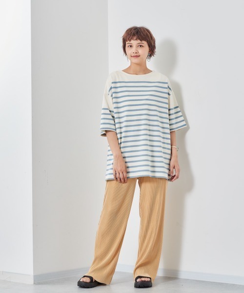 cepo（セポ）の「パネルボーダーＴｅｅ（Tシャツ/カットソー・レディース・グレー/イエロー/サックスブルー・M）」の11枚目の写真