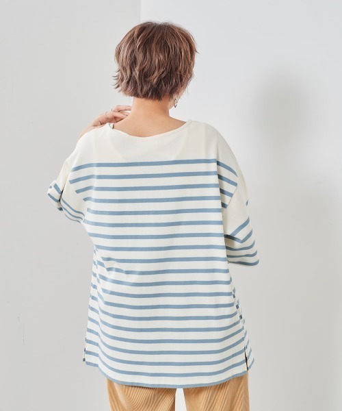 cepo（セポ）の「パネルボーダーＴｅｅ（Tシャツ/カットソー・レディース・グレー/イエロー/サックスブルー・M）」の8枚目の写真