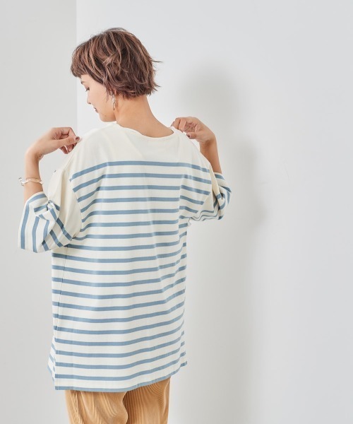 cepo（セポ）の「パネルボーダーＴｅｅ（Tシャツ/カットソー・レディース・グレー/イエロー/サックスブルー・M）」の9枚目の写真