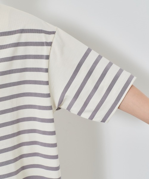 cepo（セポ）の「パネルボーダーＴｅｅ（Tシャツ/カットソー・レディース・グレー/イエロー/サックスブルー・M）」の16枚目の写真