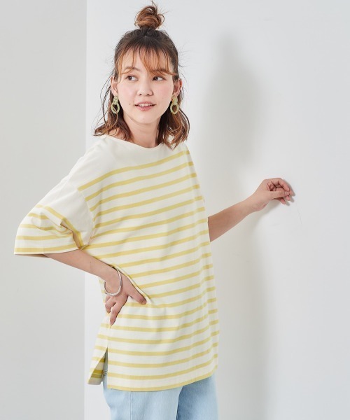 cepo（セポ）の「パネルボーダーＴｅｅ（Tシャツ/カットソー・レディース・グレー/イエロー/サックスブルー・M）」の20枚目の写真