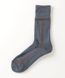 CHICSTOCKS | CHICSTOCKS ブルーグレーブラウンラインソックス(ソックス/靴下)