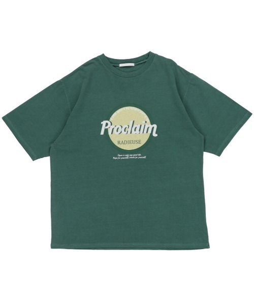 SPINNS（スピンズ）の「【ゆったりシルエット】Proclaim カレッジデザインビッグTシャツ（Tシャツ/カットソー・レディース・ホワイト/ブルー/グリーン/チャコール・ONESIZE）」の15枚目の写真