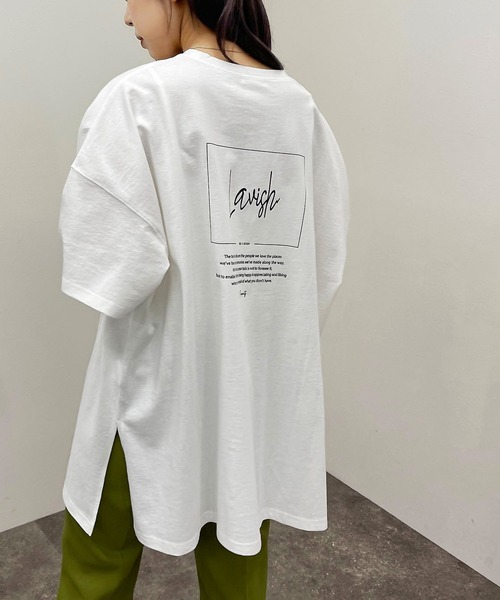 apres jour mignon(アプレジュールミニョン)の「アソートBIGスリットT 【ZOZOTOWN限定アイテム】(Tシャツ/カットソー・レディース・ブラック/ホワイト系その他/ブラック系その他/ナチュラル/パープル系その他/オレンジ系その他/オフホワイト/ブルー系その他・X-LARGE/フリー)」の3枚目の写真