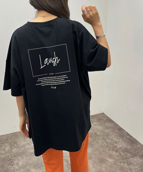 apres jour mignon(アプレジュールミニョン)の「アソートBIGスリットT 【ZOZOTOWN限定アイテム】(Tシャツ/カットソー・レディース・ブラック/ホワイト系その他/ブラック系その他/ナチュラル/パープル系その他/オレンジ系その他/オフホワイト/ブルー系その他・X-LARGE/フリー)」の5枚目の写真