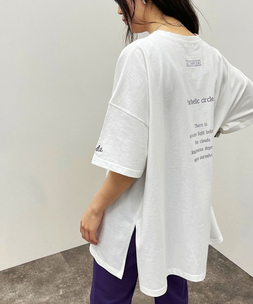 apres jour mignon(アプレジュールミニョン)の「アソートBIGスリットT 【ZOZOTOWN限定アイテム】(Tシャツ/カットソー・レディース・ブラック/ホワイト系その他/ブラック系その他/ナチュラル/パープル系その他/オレンジ系その他/オフホワイト/ブルー系その他・X-LARGE/フリー)」の7枚目の写真