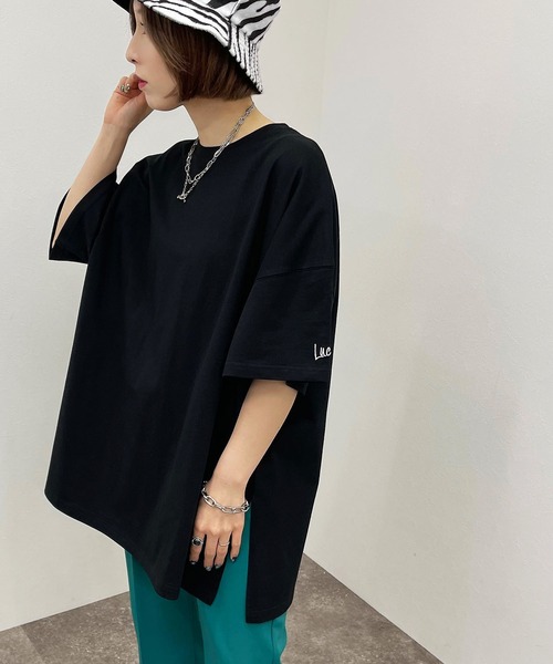 apres jour mignon(アプレジュールミニョン)の「アソートBIGスリットT 【ZOZOTOWN限定アイテム】(Tシャツ/カットソー・レディース・ブラック/ホワイト系その他/ブラック系その他/ナチュラル/パープル系その他/オレンジ系その他/オフホワイト/ブルー系その他・X-LARGE/フリー)」の21枚目の写真