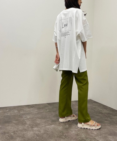 apres jour mignon(アプレジュールミニョン)の「アソートBIGスリットT 【ZOZOTOWN限定アイテム】(Tシャツ/カットソー・レディース・ブラック/ホワイト系その他/ブラック系その他/ナチュラル/パープル系その他/オレンジ系その他/オフホワイト/ブルー系その他・X-LARGE/フリー)」の20枚目の写真