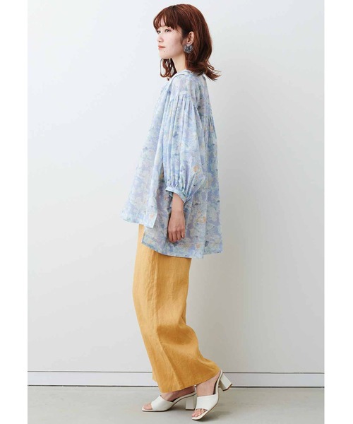 MEDE19F（メデジュウキュウ）の「ＭＥＤＥ１９Ｆ　コットン素材の水彩画ブラウス（シャツ/ブラウス・レディース・ライトグレー/ライトパープル・MEDIUM/LARGE/X-LARGE/XX-LARGE）」の3枚目の写真