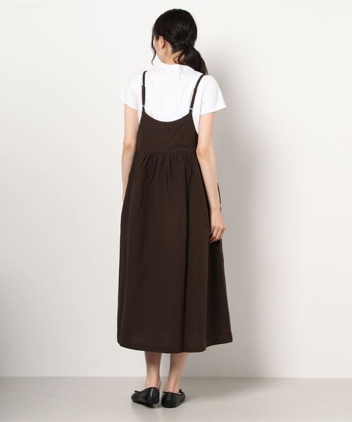 Samansa Mos2（サマンサ モスモス）の「キャミワンピース（ワンピース・レディース・ベージュ/カーキ/ダークブラウン・ﾌﾘ-）」の4枚目の写真