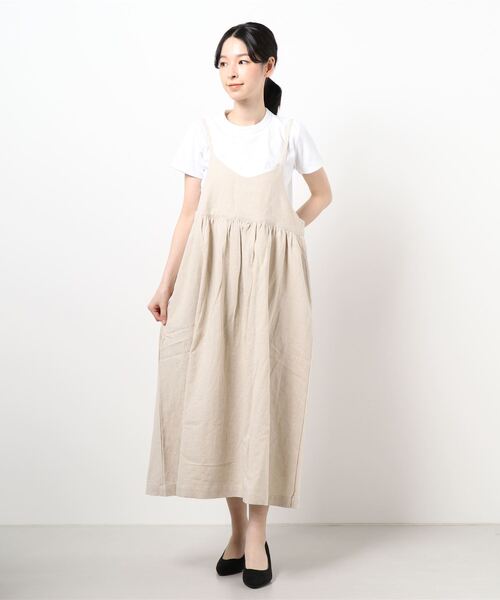 Samansa Mos2（サマンサ モスモス）の「キャミワンピース（ワンピース・レディース・ベージュ/カーキ/ダークブラウン・ﾌﾘ-）」の7枚目の写真
