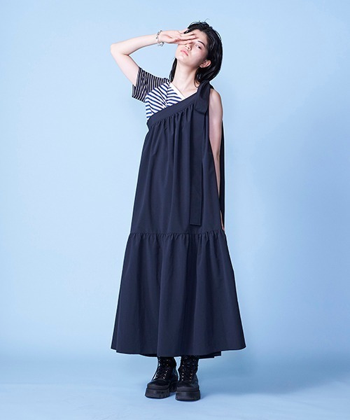 lautreamont BLEUBLANC（ロートレアモンブルーブラン）の「レイヤードボーダーT【セットアイテム】（Tシャツ/カットソー・レディース・ブラック系その他/ダークネイビー・11号/9号）」の5枚目の写真