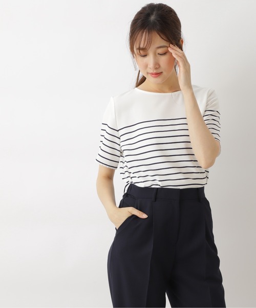 NATURAL BEAUTY BASIC(ナチュラルビューティーベーシック)の「ボーダーTブラウス/ 0171110513(シャツ/ブラウス・レディース・ホワイト系その他/ホワイト系その他2・MEDIUM/SMALL)」の2枚目の写真