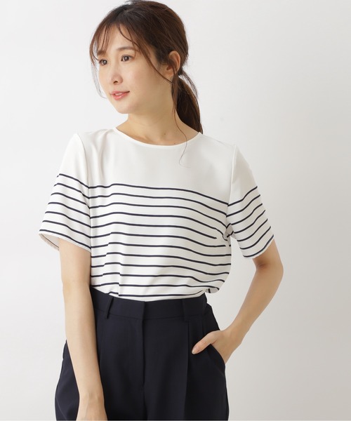 NATURAL BEAUTY BASIC(ナチュラルビューティーベーシック)の「ボーダーTブラウス/ 0171110513(シャツ/ブラウス・レディース・ホワイト系その他/ホワイト系その他2・MEDIUM/SMALL)」の3枚目の写真