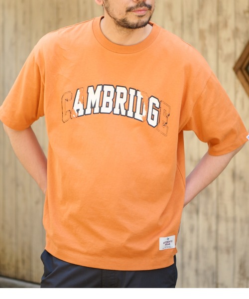 CIAOPANIC TYPY（チャオパニックティピー）の「USAコットンカレッジクラッシュプリントTee（Tシャツ/カットソー・メンズ・ネイビー/オレンジ/オフホワイト・M/S/XL/L）」の3枚目の写真