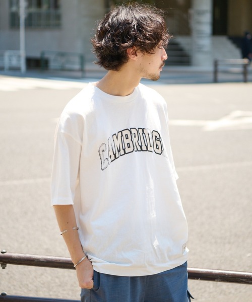 CIAOPANIC TYPY（チャオパニックティピー）の「USAコットンカレッジクラッシュプリントTee（Tシャツ/カットソー・メンズ・ネイビー/オレンジ/オフホワイト・M/S/XL/L）」の7枚目の写真