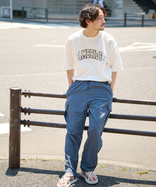 CIAOPANIC TYPY（チャオパニックティピー）の「USAコットンカレッジクラッシュプリントTee（Tシャツ/カットソー・メンズ・ネイビー/オレンジ/オフホワイト・M/S/XL/L）」の9枚目の写真