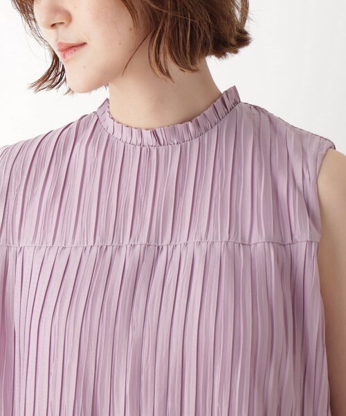 DRESKIP（ドレスキップ）の「◆クリンクルプリーツティアードブラウス（シャツ/ブラウス・レディース・ブラック/アイボリー/パープル・02/01/03）」の11枚目の写真
