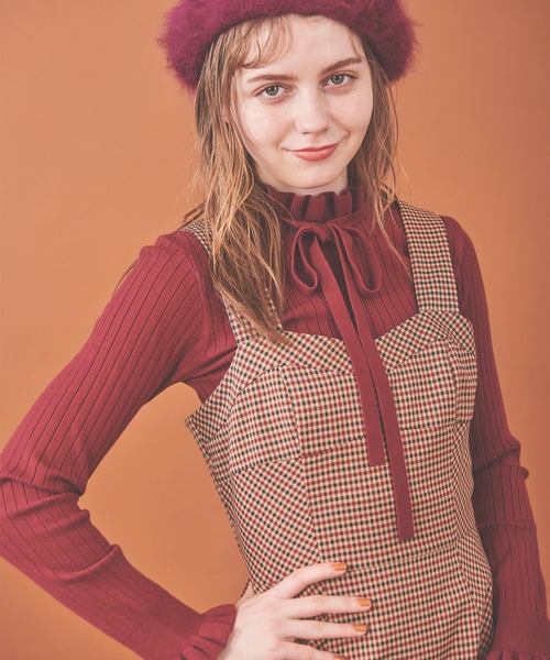 31 Sons de mode（トランテアン　ソン　ドゥ　モード）の「バックフリルジャンスカ（ジャンパースカート・レディース・ベージュ/ブラウン・36/38）」の11枚目の写真