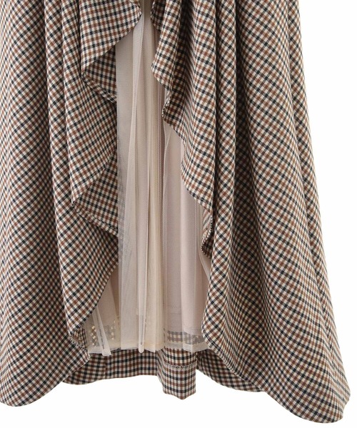 31 Sons de mode（トランテアン　ソン　ドゥ　モード）の「バックフリルジャンスカ（ジャンパースカート・レディース・ベージュ/ブラウン・36/38）」の20枚目の写真