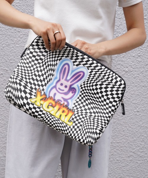 X-girl（エックスガール）の「FAUX LEATHER PC CASE（PC・タブレットケース・レディース・ブラック/ピンク/グリーン/マルチ・ONE SIZE）」の16枚目の写真