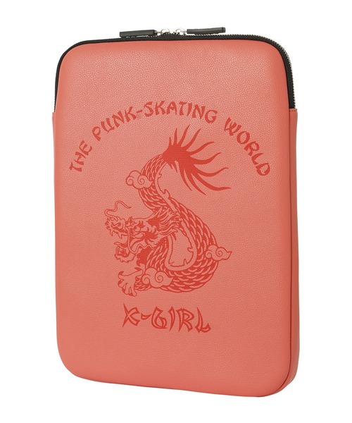 X-girl（エックスガール）の「FAUX LEATHER PC CASE（PC・タブレットケース・レディース・ブラック/ピンク/グリーン/マルチ・ONE SIZE）」の12枚目の写真