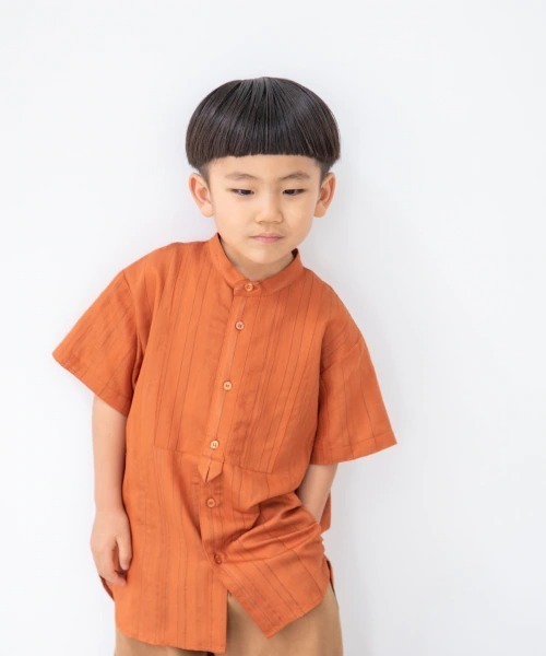 LOWRYS FARM（ローリーズファーム）の「ドレスチュニックシャツ　956358（シャツ/ブラウス・キッズ・ホワイト/グリーン/オレンジ・110cm/120cm/130cm）」の3枚目の写真