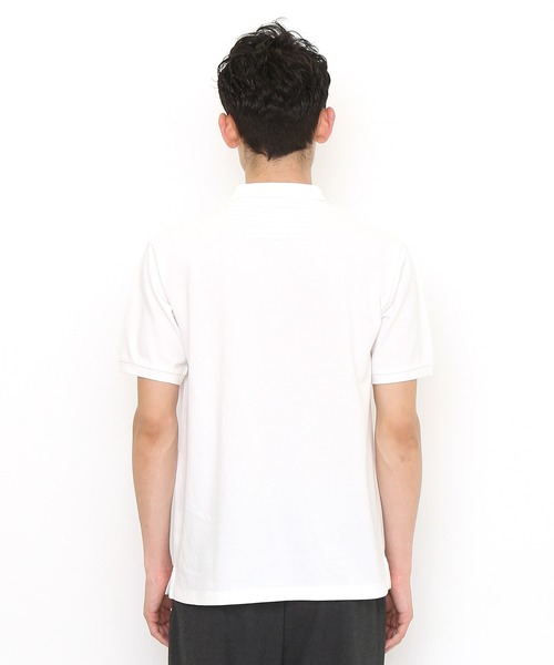 Design Tshirts Store graniph（デザイン　ティーシャツ　ストア　グラニフ）の「スマイリーフレデリックエンブロイダリー (レオレオニ) ｜コラボ刺繍ポロシャツ（ポロシャツ・メンズ・オフホワイト・MEDIUM/SMALL/LARGE/X-SMALL）」の5枚目の写真