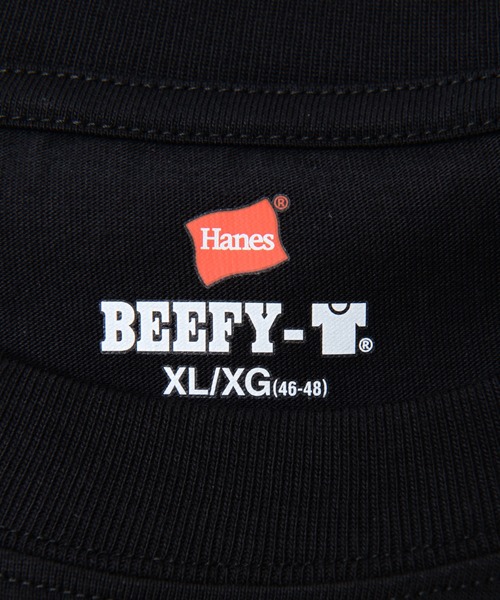 HANES(ヘインズ)の「Hanes ヘインズ BEEFY LONG SLEEVE POCKET T-SHIRT 1P ビーフィー クルーネック ロングスリーブ ポケット付きTシャツ(Tシャツ/カットソー・メンズ・ホワイト/ブラック/ネイビー/ダークグレー/ヘザーグレー・S/M/L/XL)」の6枚目の写真