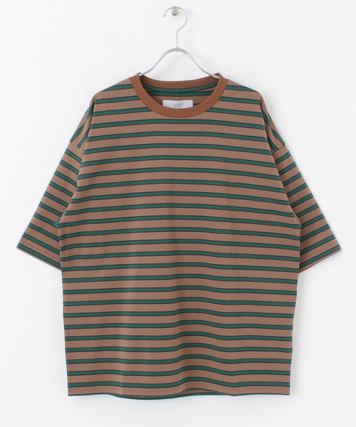 URBAN RESEARCH ROSSO MEN（アーバンリサーチロッソメン）の「『XLサイズあり』ボーダーワイドTシャツ（Tシャツ/カットソー・メンズ・ブラック/グレー/ブラウン・MEDIUM/X-LARGE/LARGE）」の4枚目の写真