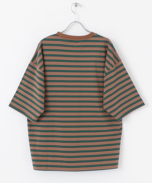 URBAN RESEARCH ROSSO MEN（アーバンリサーチロッソメン）の「『XLサイズあり』ボーダーワイドTシャツ（Tシャツ/カットソー・メンズ・ブラック/グレー/ブラウン・MEDIUM/X-LARGE/LARGE）」の10枚目の写真